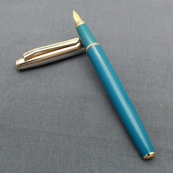 V’Sign Stride Teal Fountain Pen with with 3-in-1 Filling System