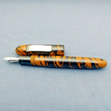 KIM ACR Jumbo Handmade Ebonite Fountain Pen - Kanwrite F/M/B Nib - Brown MTS