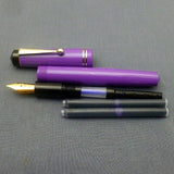 Click Aristocrat Fountain Pen 3-in-1 Filling - Medium Nib - Gold Trim - Purple