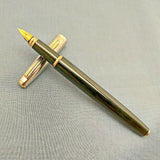 V’Sign Stride Black Fountain Pen (with Vintage Semi-Flex Nib Navy Pen Co. Japan)
