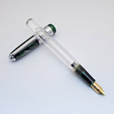 Airmail/Wality 71JT Eyedropper Jumbo Acrylic Demonstrator Fountain Pen - Green