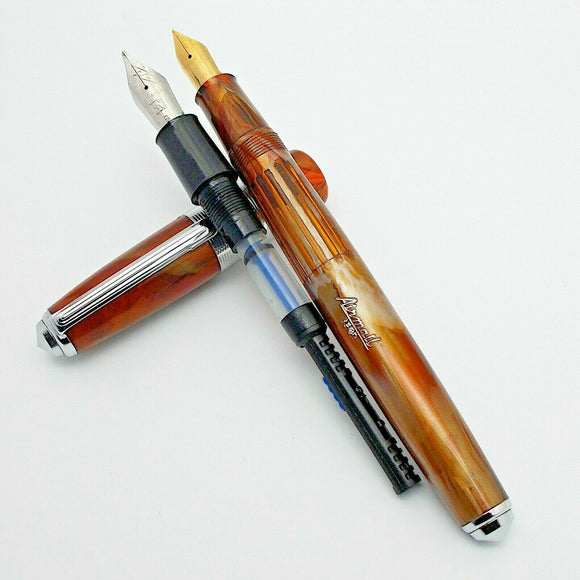 Airmail/Wality 71J ED/3-in-1 Fill Jumbo Orange Fountain Pen - with Kanwrite Nib