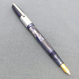 Airmail/Wality 58C Eyedropper Fountain Pen - Blue Marbled