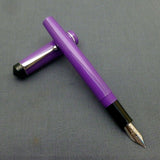 Click Aristocrat Fountain Pen 3-in-1 Filling - Medium Nib - Chrome Trim - Purple