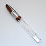 Airmail/Wality 71JT Eyedropper Jumbo Acrylic Demonstrator Fountain Pen - Orange