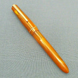 Click Blackbird Eyedropper Fountain Pen with Vintage Blackbird Nib -OrangeMarble