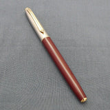 V’Sign Stride Maroon Fountain Pen with Vintage Semi-Flex Nib (Navy Pen Co. Japan)