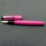 Click Aristocrat Fountain Pen 3-in-1 Filling - Fine Nib - Chrome Trim - Pink