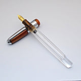 Airmail/Wality 71JT Eyedropper Jumbo Acrylic Demonstrator Fountain Pen - Orange