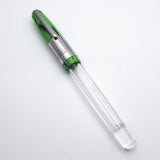 Airmail/Wality 71JT Eyedropper Jumbo Acrylic Demonstrator Fountain Pen - Green