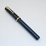 Click Bamboo Marble Eyedropper Fountain Pen - Dark Blue Marbled
