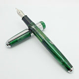 Airmail/Wality 71J ED/3-in-1 Fill Jumbo Green Fountain Pen - with Kanwrite Nib