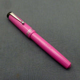Click Aristocrat Fountain Pen 3-in-1 Filling - Medium Nib - Chrome Trim - Pink