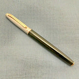 V’Sign Stride Black Fountain Pen (with Vintage Semi-Flex Nib Navy Pen Co. Japan)