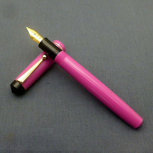 Click Aristocrat Pink Fountain Pen 3-in-1 Filling with Medium Nib - Gold Trim