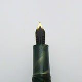 Click Blackbird Eyedropper Fountain Pen with Vintage Blackbird Nib - GreenMarbld