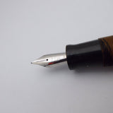 KIM ACR Jumbo Cigar Seamless Clipless Handmade Ebonite Fountain Pen - Brown Ripl