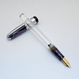 Airmail/Wality 71JT Eyedropper Jumbo Acrylic Demonstrator Fountain Pen - Purple