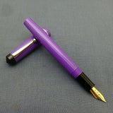 Click Aristocrat Fountain Pen 3-in-1 Filling - Medium Nib - Gold Trim - Purple