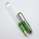 Airmail/Wality 71JT Eyedropper Jumbo Acrylic Demonstrator Fountain Pen - Green