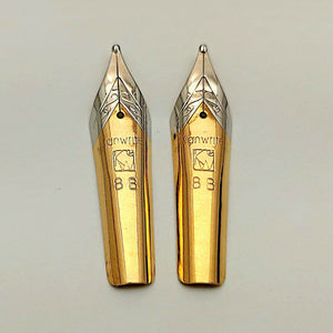 Set of 2 Kanwrite No.6 35mm Double Broad (BB) Fountain Pen Nibs - TTF