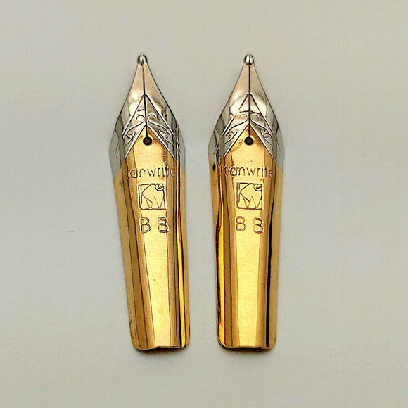 Set of 2 Kanwrite No.6 (35 mm) Double Broad (BB) Fountain Pen Nibs