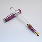 Airmail/Wality 71JT Eyedropper Jumbo Acrylic Demonstrator Fountain Pen - Pink
