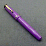 Click Aristocrat Fountain Pen 3-in-1 Filling - Medium Nib - Gold Trim - Purple