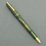 Click Blackbird Eyedropper Fountain Pen with Vintage Blackbird Nib - GreenMarbld