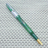 Airmail/Wality 58C Eyedropper Fountain Pen - Green Marbled