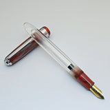 Airmail/Wality 69T Eyedropper Acrylic Demonstrator Fountain Pen - Red