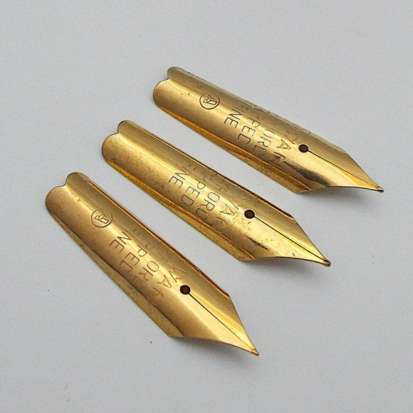 Set of 3 Vintage Swan (Ambitious) No.8 Fountain Pen Nibs