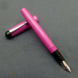 Click Aristocrat Fountain Pen 3-in-1 Filling - Medium Nib - Chrome Trim - Pink