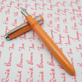 Click Falcon Eyedropper Fountain Pen with Cursive Italic (CI) Nib -Pastel Orange