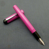 Click Aristocrat Fountain Pen 3-in-1 Filling - Fine Nib - Chrome Trim - Pink