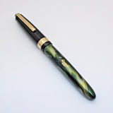 Airmail/Wality 69LG Eyedropper Fountain Pen - Green Marbled