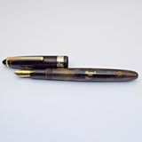Airmail/Wality 69LG Eyedropper Fountain Pen - Black Marbled