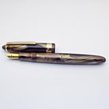 Airmail/Wality 69LG Eyedropper Fountain Pen - Purple Marbled