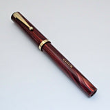 Click Bamboo Marble Eyedropper Fountain Pen - Wine Red Marbled