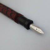 KIM ACR Jumbo Handmade Ebonite Fountain Pen -Kanwrite F/M/B Nib-Rose Red/Black R