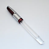 Airmail/Wality 71JT Eyedropper Jumbo Acrylic Demonstrator Fountain Pen - Red
