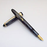 Airmail/Wality 69LG Eyedropper Fountain Pen - Blue Marbled