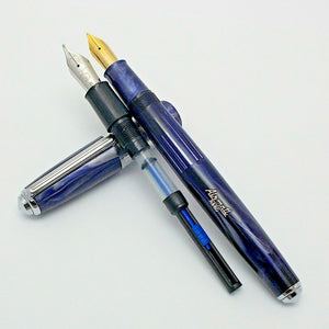 Airmail/Wality 71J ED/3-in-1 Filling Jumbo Blue Fountain Pen - with Kanwrite Nib