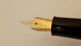 Click Aristocrat Acrylic Fountain Pen - Fine Nib - Gold Trim - Blue
