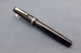 Click Aristocrat Acrylic Fountain Pen - Fine Nib - Gold Trim - Black