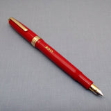 Click Falcon Gold Eyedropper Fountain Pen - Solid Red