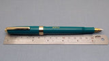 Click Falcon Gold Eyedropper Fountain Pen - Solid Teal