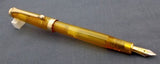 Click Tulip Trans Piston Filler Fountain Pen - Translucent Yellow