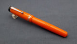 Click Aristocrat Acrylic Fountain Pen - Fine Nib - Chrome Trim - Dark Orange