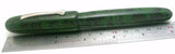 KIM ACR Handmade Indian Ebonite Big Fountain Pen - Cigar - Green & Black Rippled